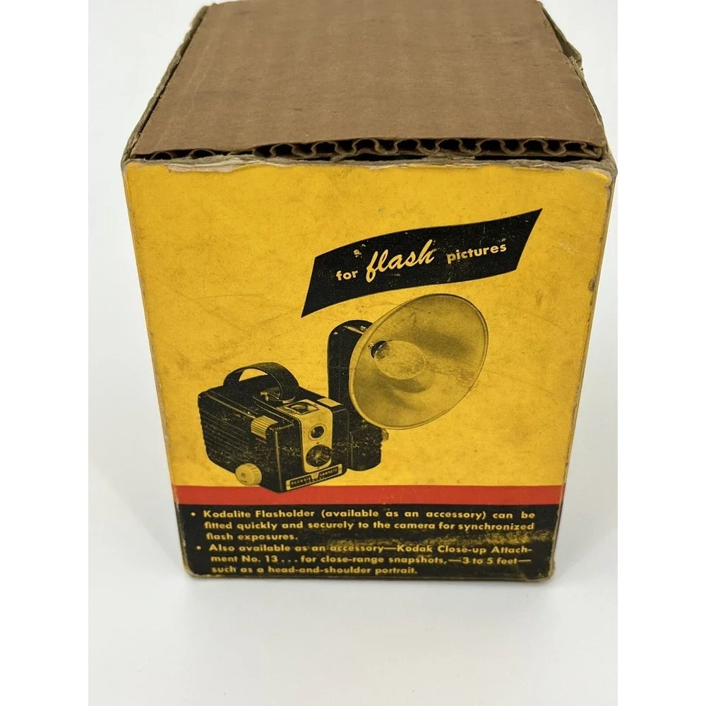Kodak Brownie Hawkeye Camera Flash Model With Original Box Untested